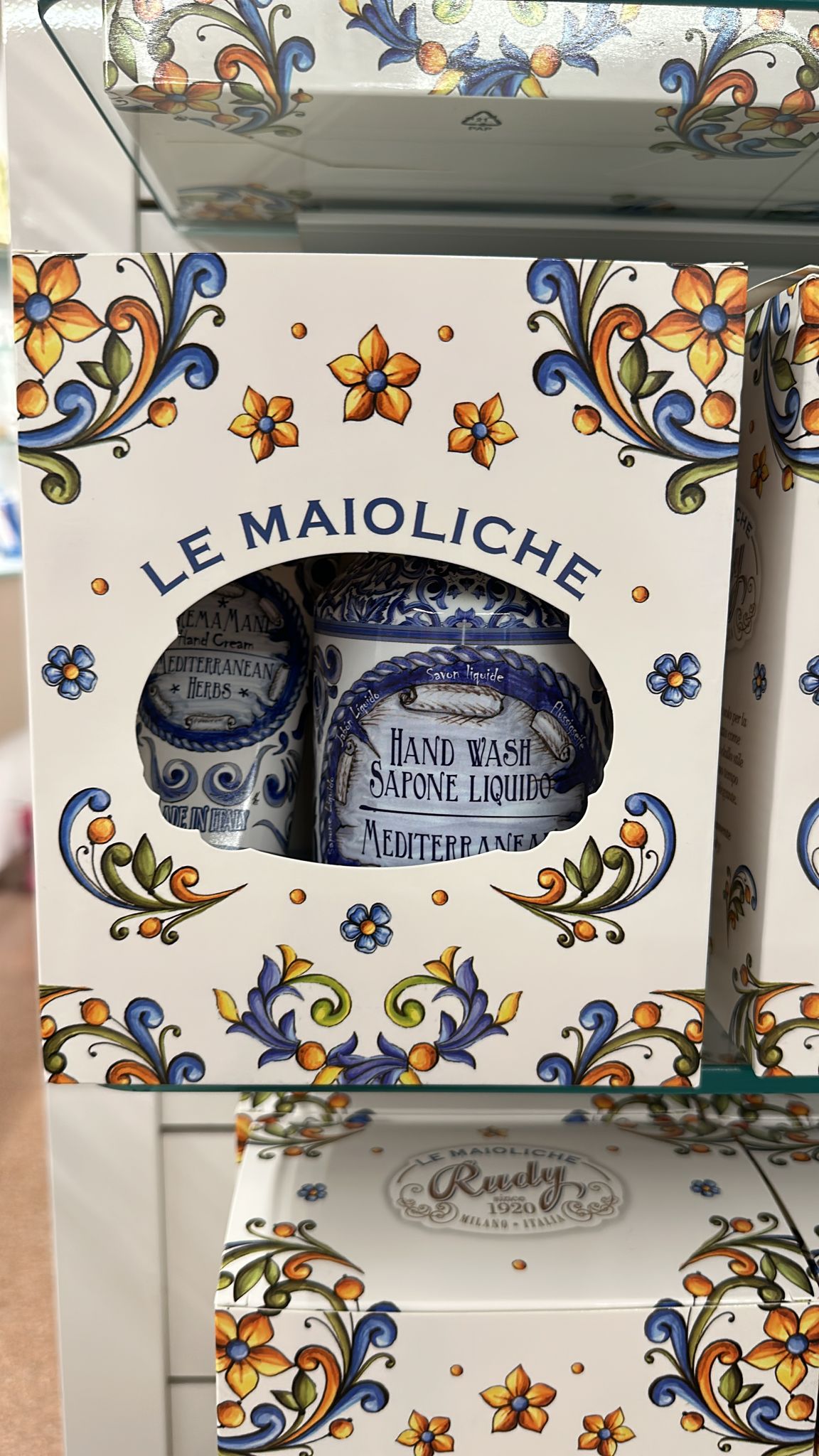 COFANETTO MAIOLICHE SAPONE + CREMA MANI MEDITERRANEA