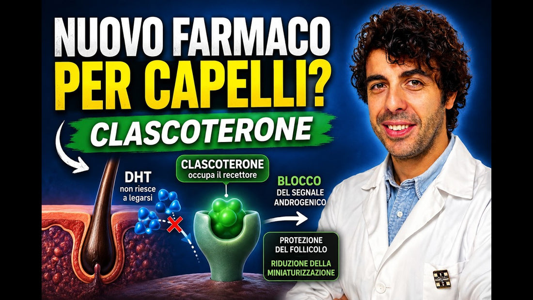 Clascoterone per capelli: meccanismo, studi clinici e disponibilità