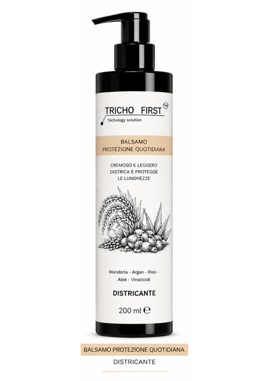BALSAMO PROTEZIONE QUOTIDIANA  TRICHOFIRST- LEGGERO NON APPESANTISCE - IDEALE PER CHI USA LOZIONI SUL CUOIO CAPELLUTO -  USO FREQUENTE - FORMULA INNOVATIVA SENZA GRASSI CEROSI