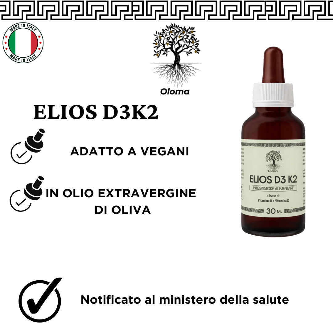 ELIOS D3 K2 - K2 e VITAMINA D VEGETALE 30 ML