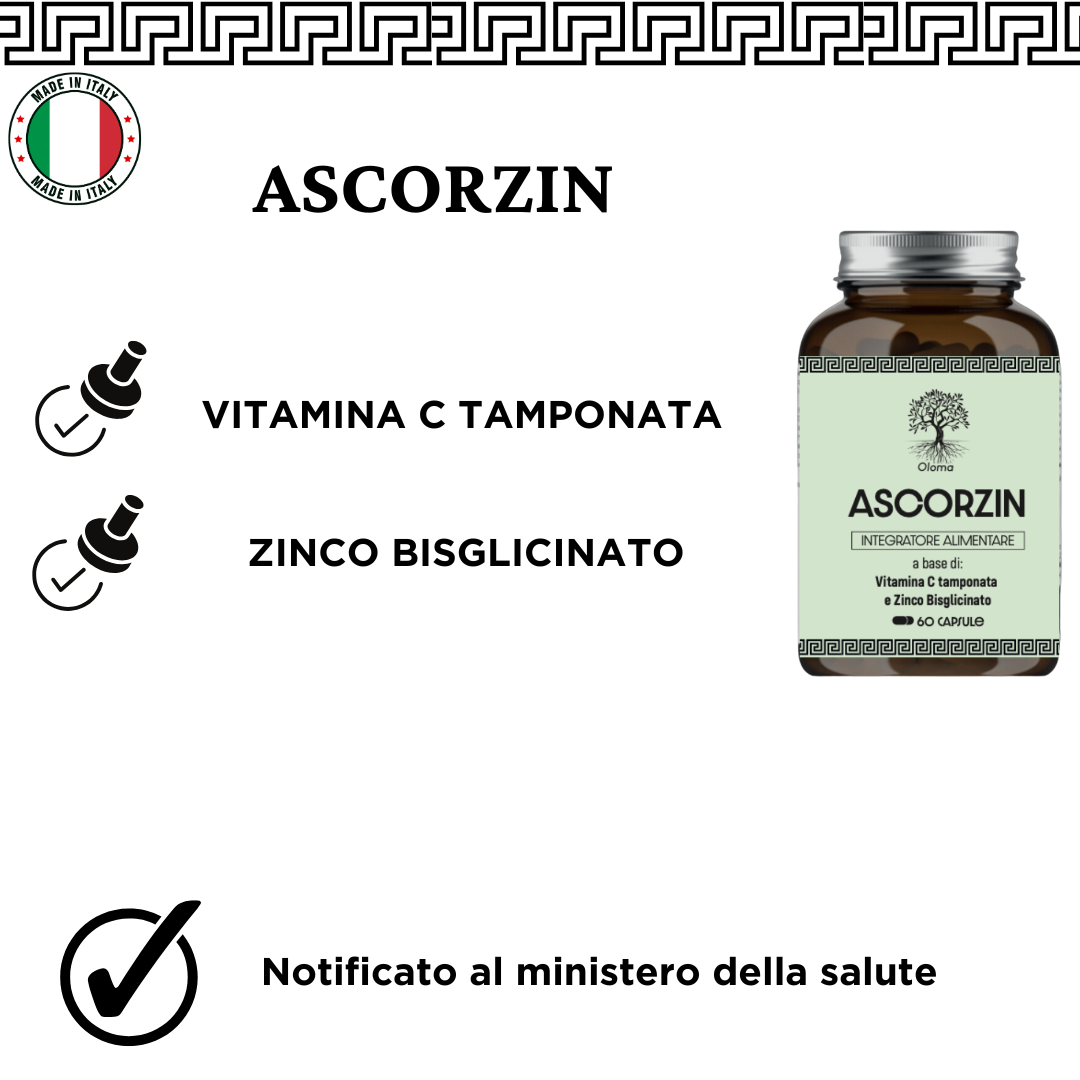 ASCORZIN  - VITAMINA C TAMPONATA E ZINCO BISGLICINATO 60 CAPSULE