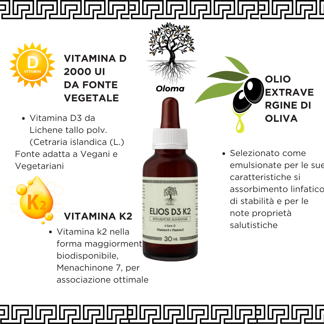 ELIOS D3 K2 - K2 e VITAMINA D VEGETALE 30 ML